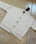 Massimo Dutti sweter kardigan S 36 jasny kremowy wełna kaszmir hit