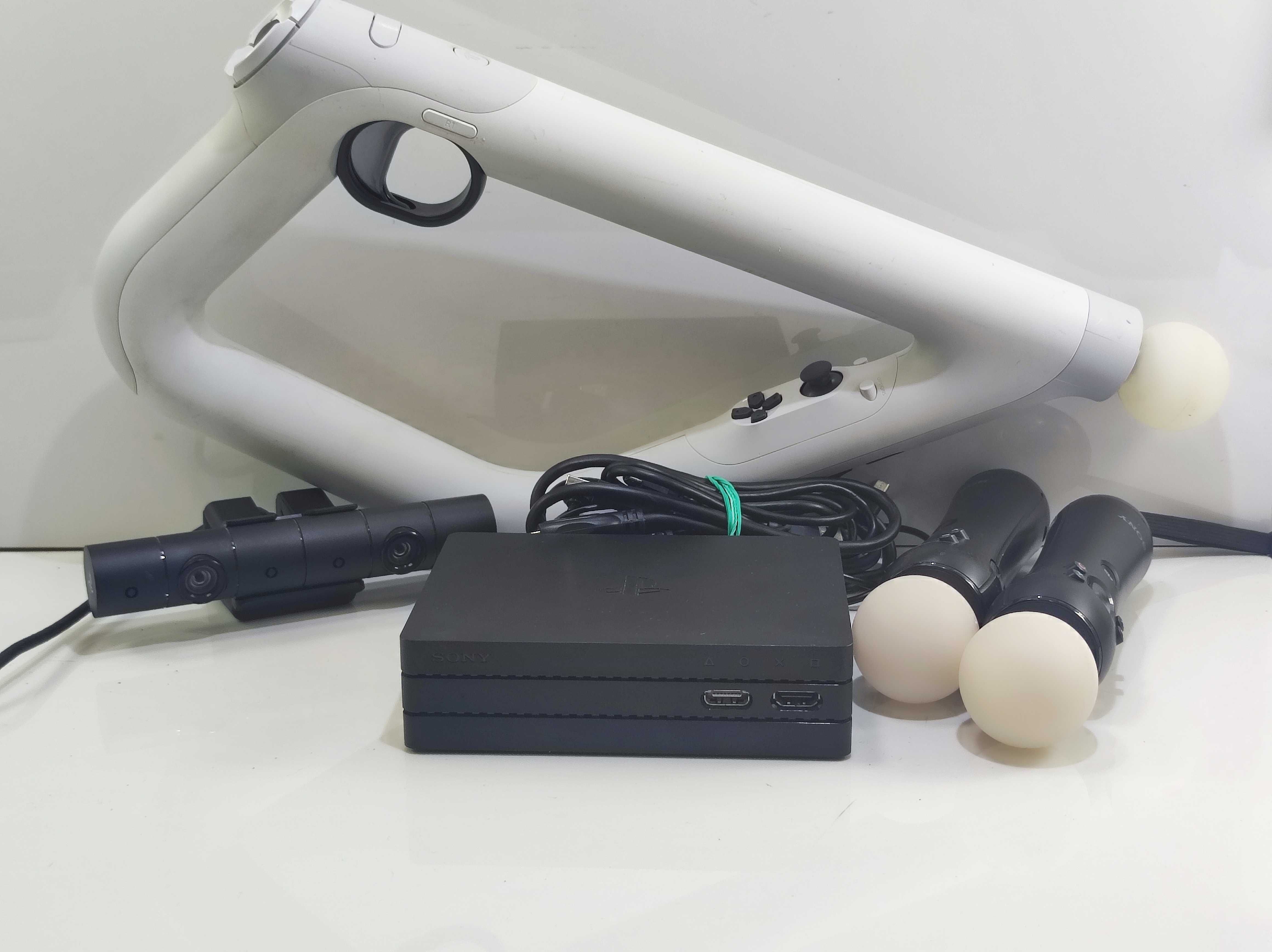 Google Playstation VR V2 PS4 + kamera+ 2X move + karabin AIM + 2 gry