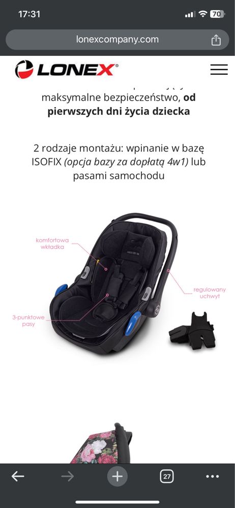 Wózek 4 w 1 Lonex Pax Eko