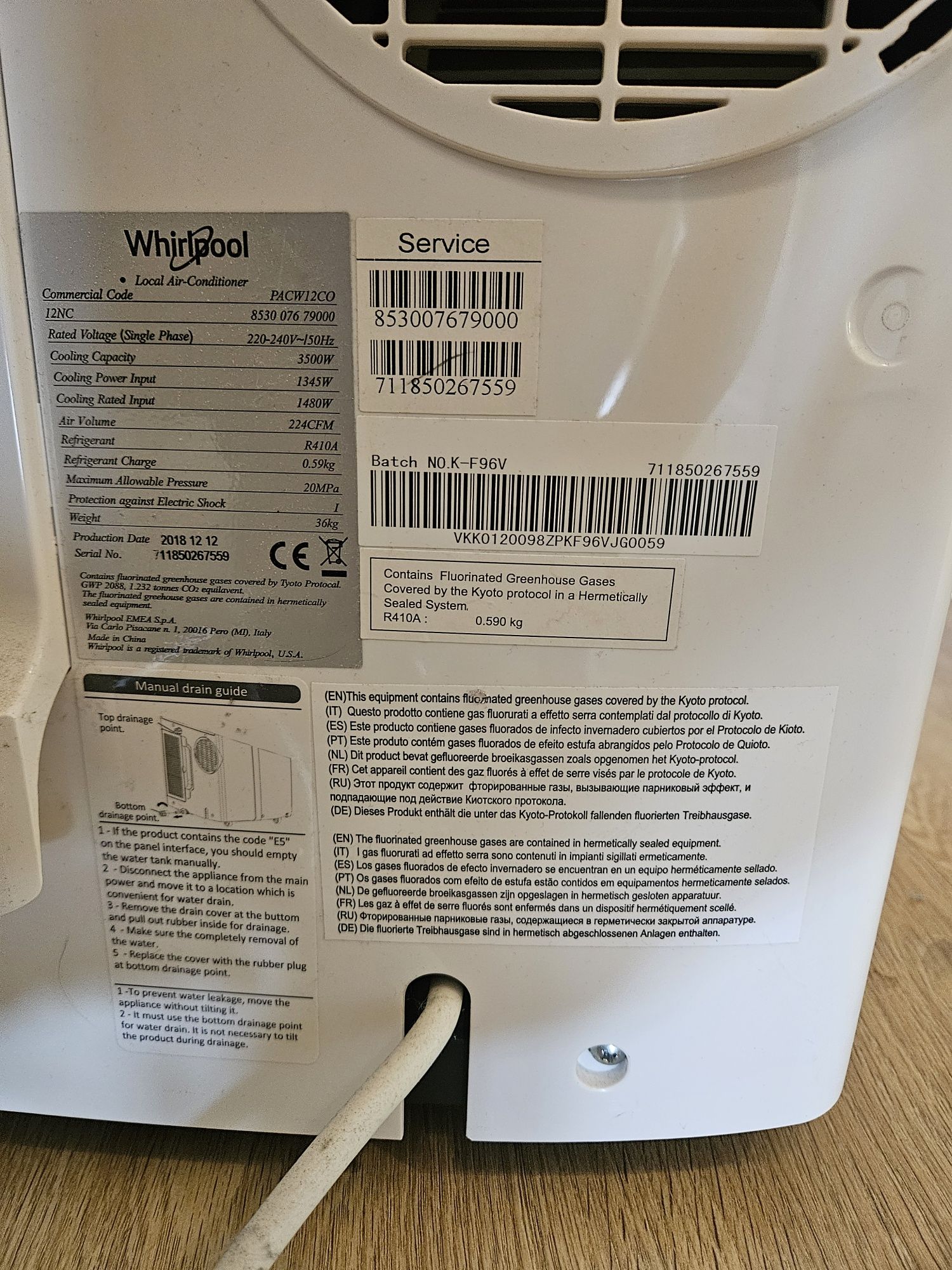 Klimatyzator Whirlpool 3,5 kW
