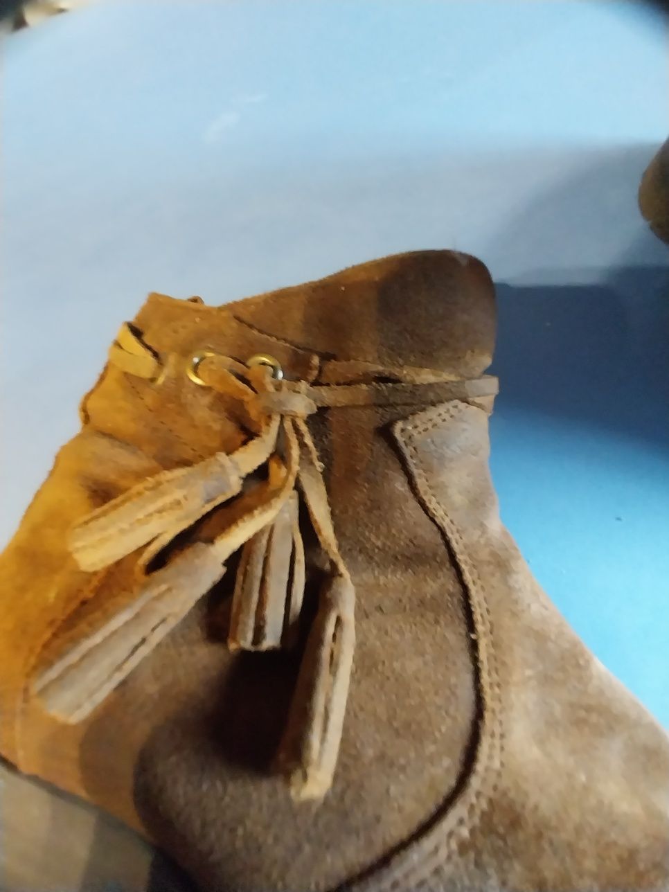 Botas de camurça castanha