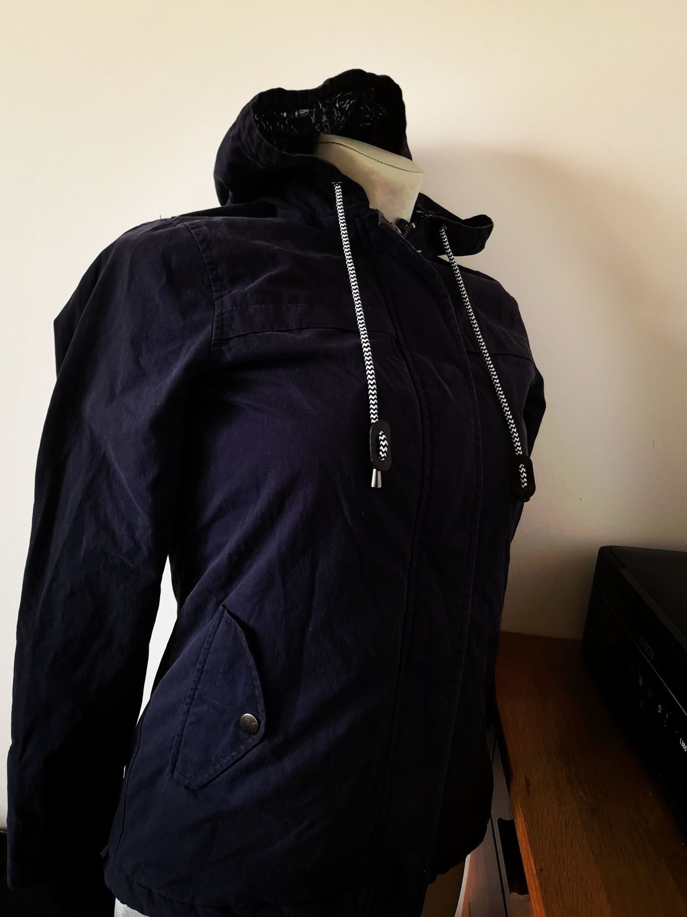 Kurtka parka 36 S  Dickins&Jones lekka granatowa