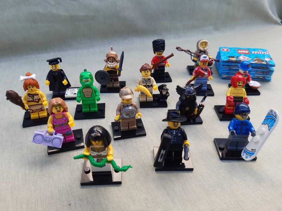 Lego Originais 16 Minifiguras Série 5 Conjunto Completo com Folhetos