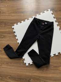Spodnie jegginsy jeansy czarne H&M 152 jeans rurki regulowane