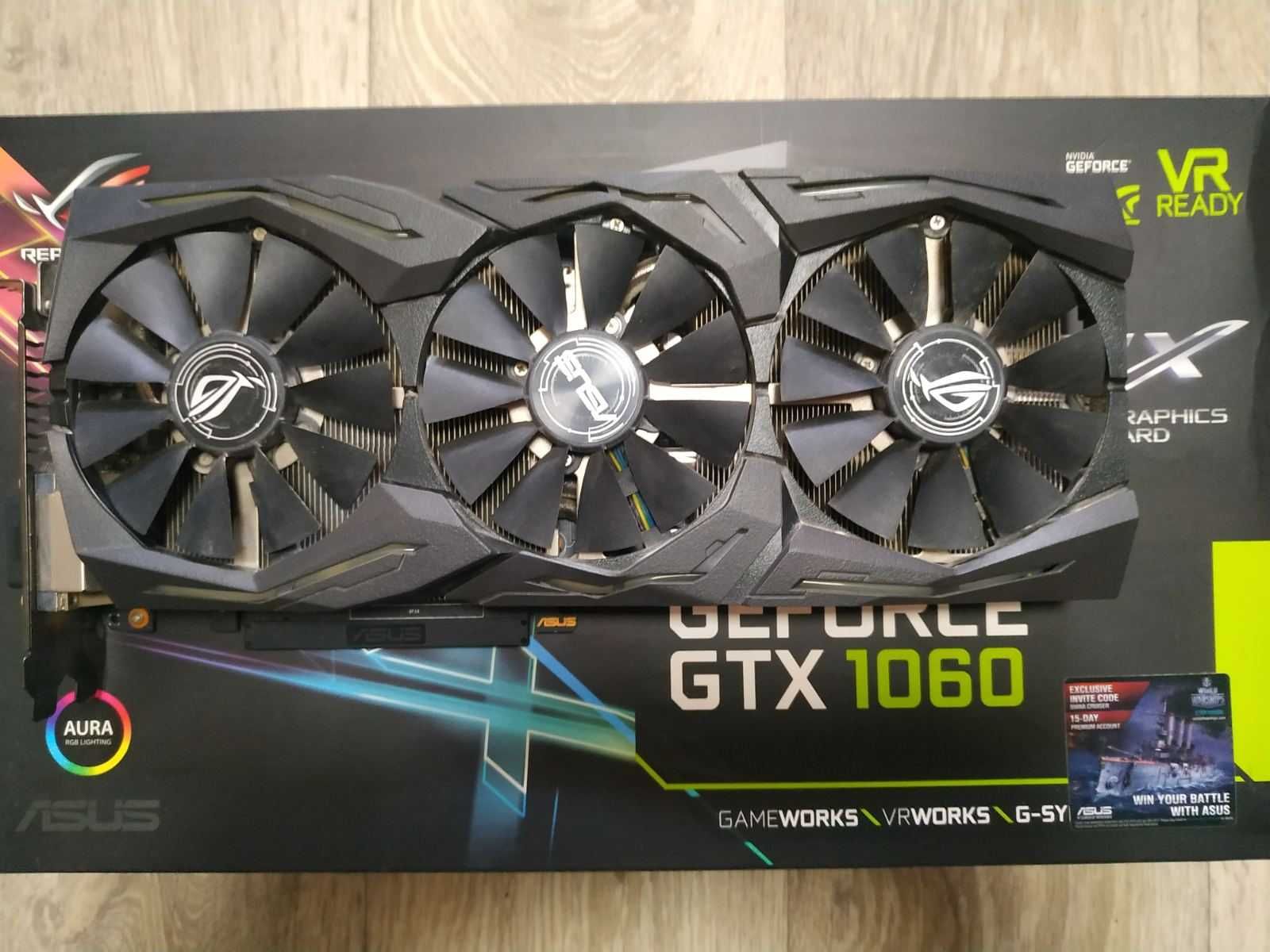 Видеокарта ASUS GTX1060 RoG Strix 6GB OC