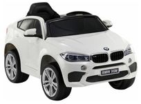 Auto Na Akumulator Bmw X6 Białe Skóra, Eva