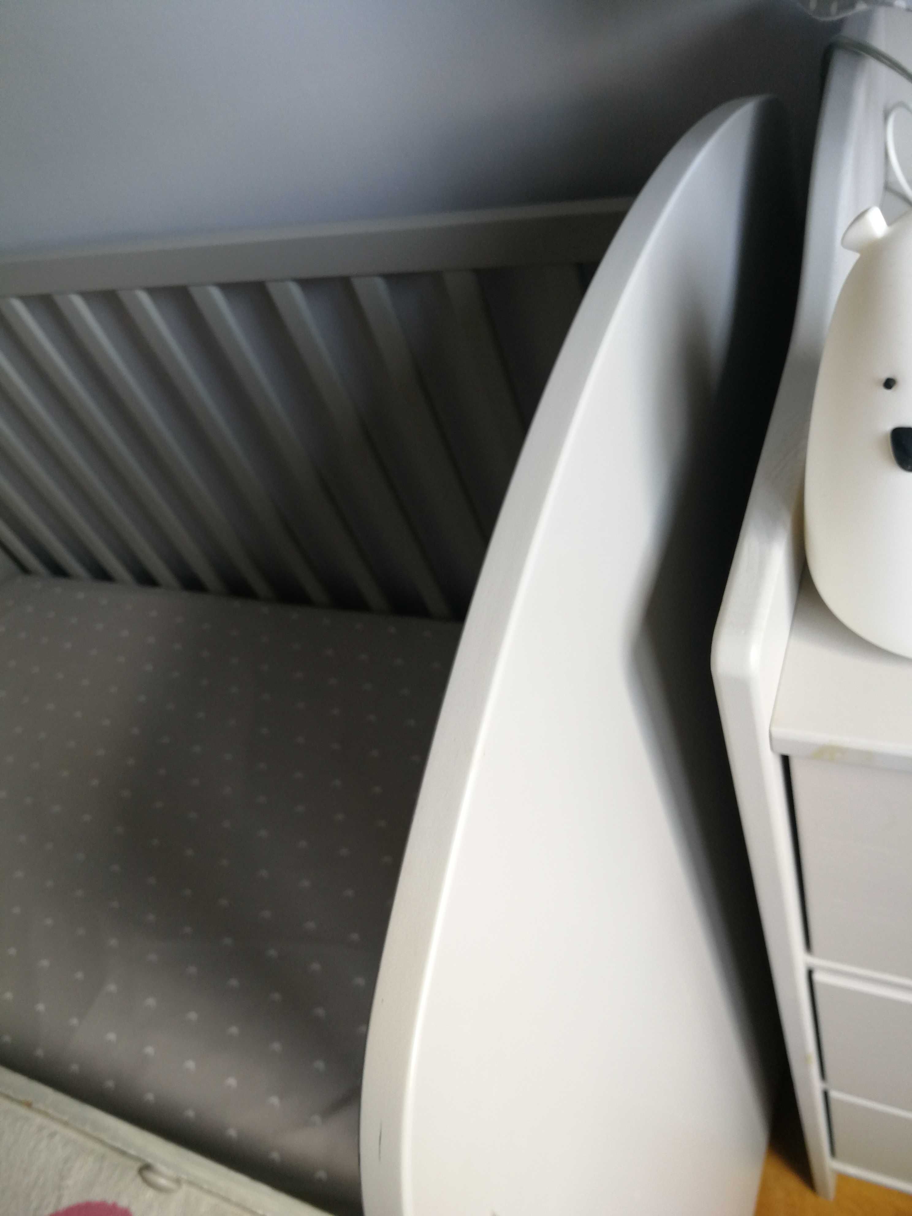 Łóżeczko szare IKEA gonnat 120x60
