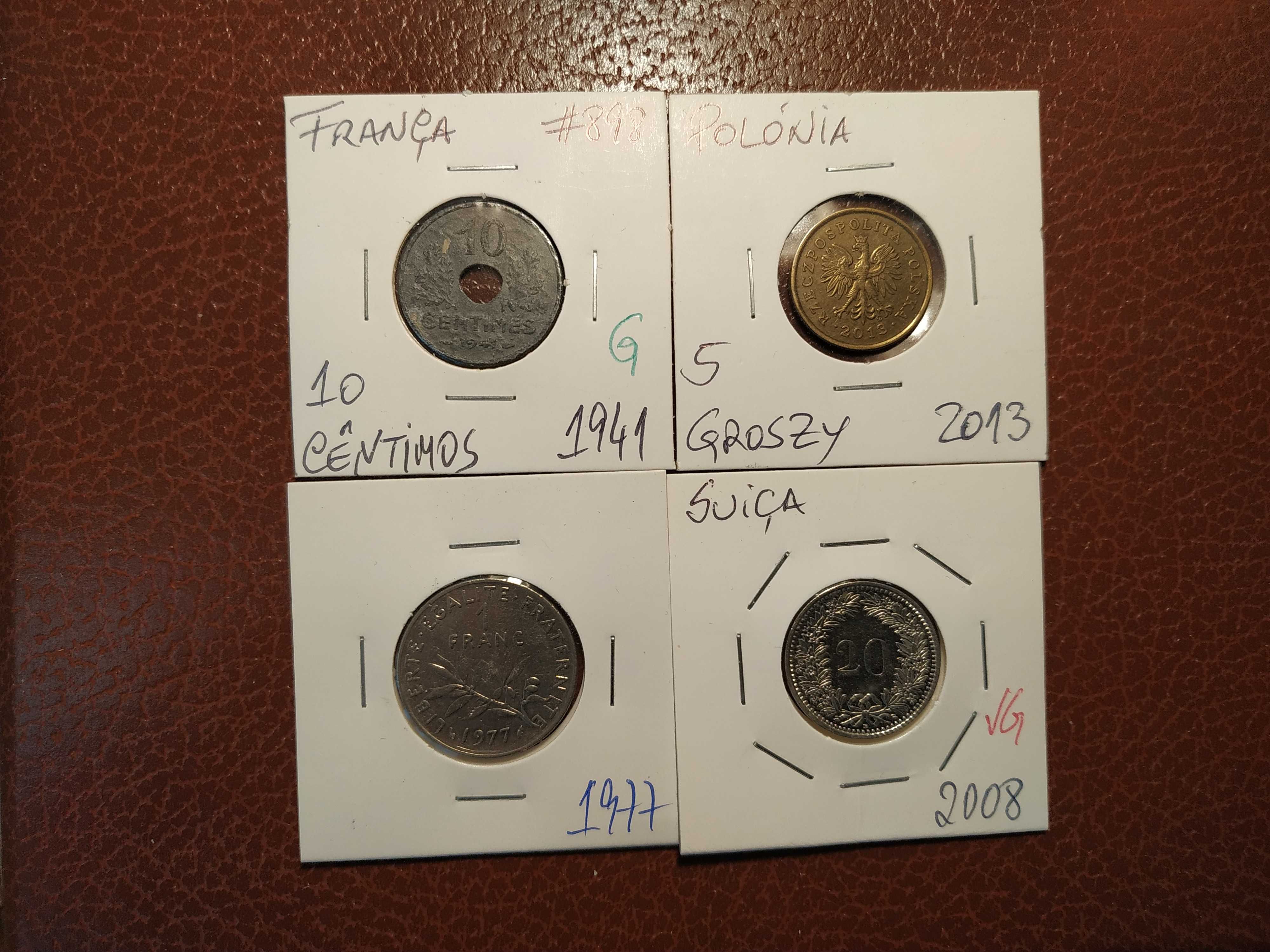 Lote de 4 moedas diversas