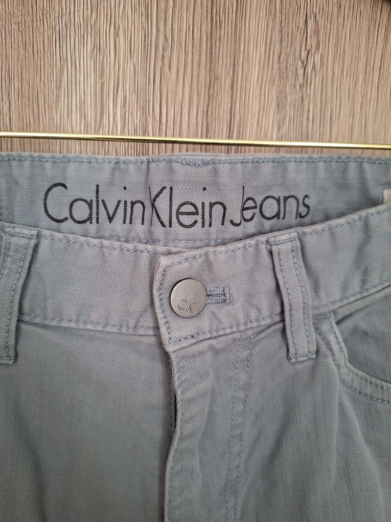 Szare spodnie jeansowe slim fit męskie Calvin Klein Jeans rozmiar 30