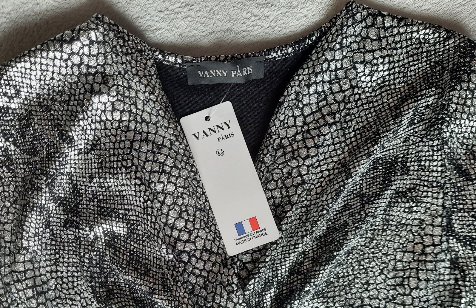 Sukienka Vanny Paris srebrny, czarny