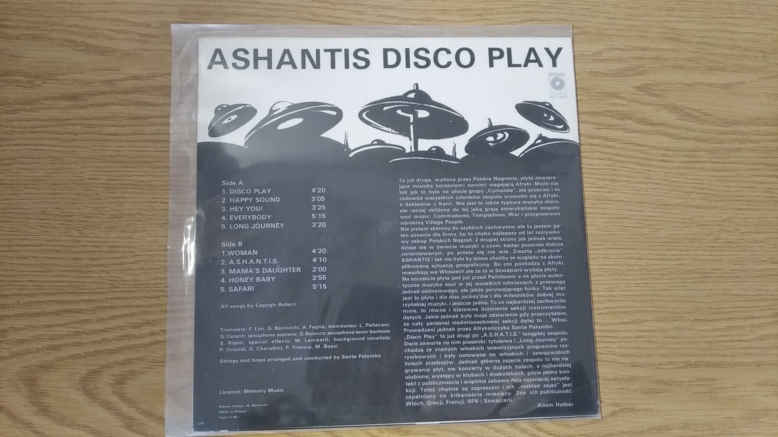 Winyl Ashantis Disco Play EX świetny stan (gratis nowe folie)