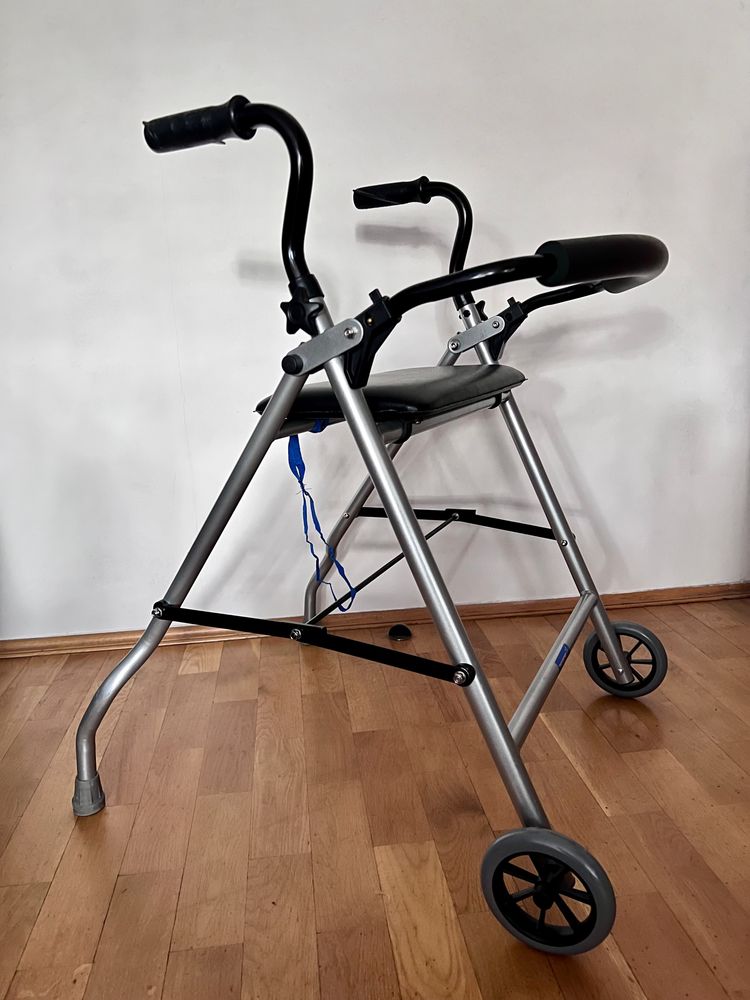 Chodzik balkonik dwukołowy siedzisko oparcie Duo Comfort THUASNE W2220