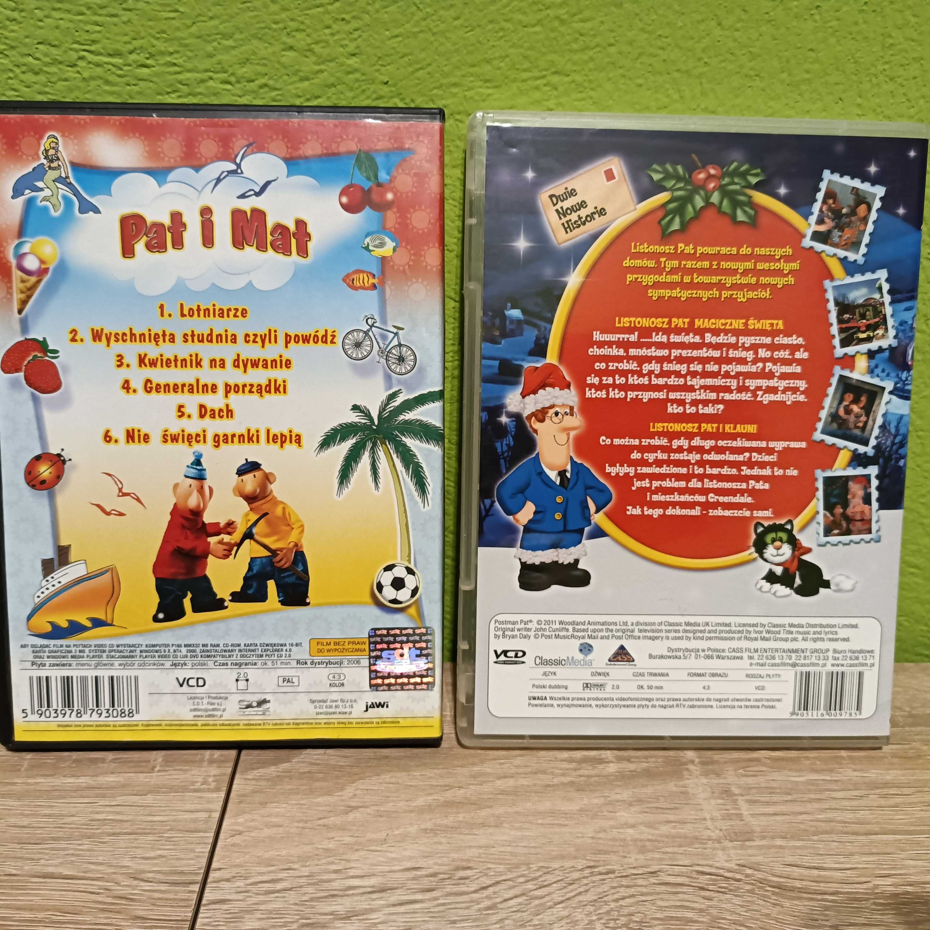 Dwie płyty DVD VCD z bajkami