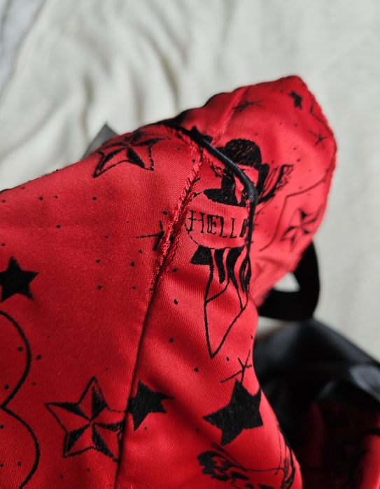 Hell bunny czerwona sukienka midi xs 34 tattoo