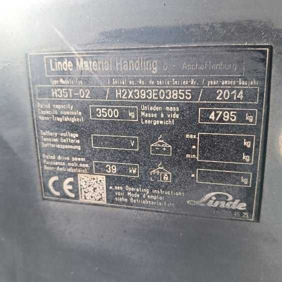 Wózek widłowy używany Linde H35T-02, LPG