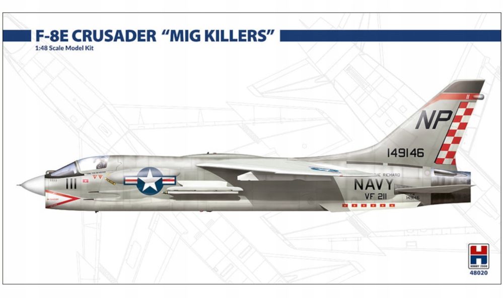 Samolot Chance Vought F-8E Crusader Mig Killers model 48020 Hobby 2000