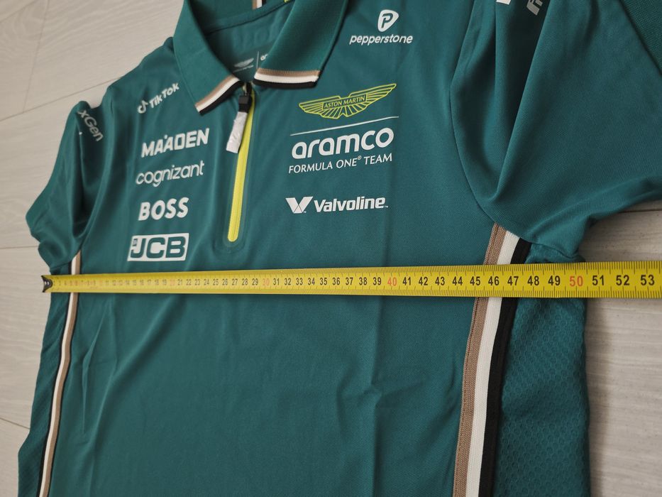 Koszulka polo Aston Martin Formula One Team 2025, Boss, F1, Formula 1