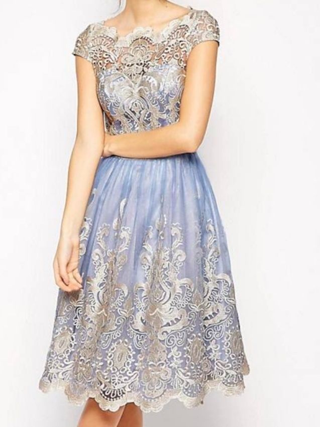 Плаття сукня Chi Chi London Metallic Lace Dress