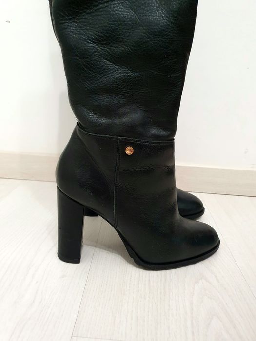 Шкіряні чоботи ботфорти