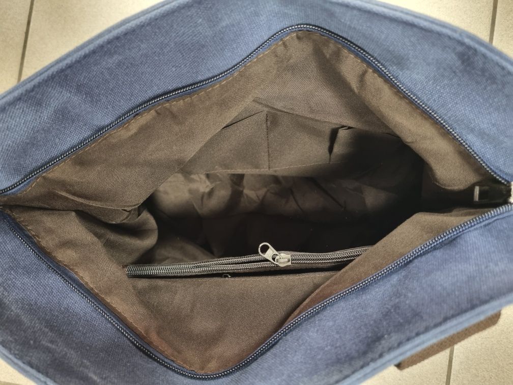 Torebka damska shopper granatowa