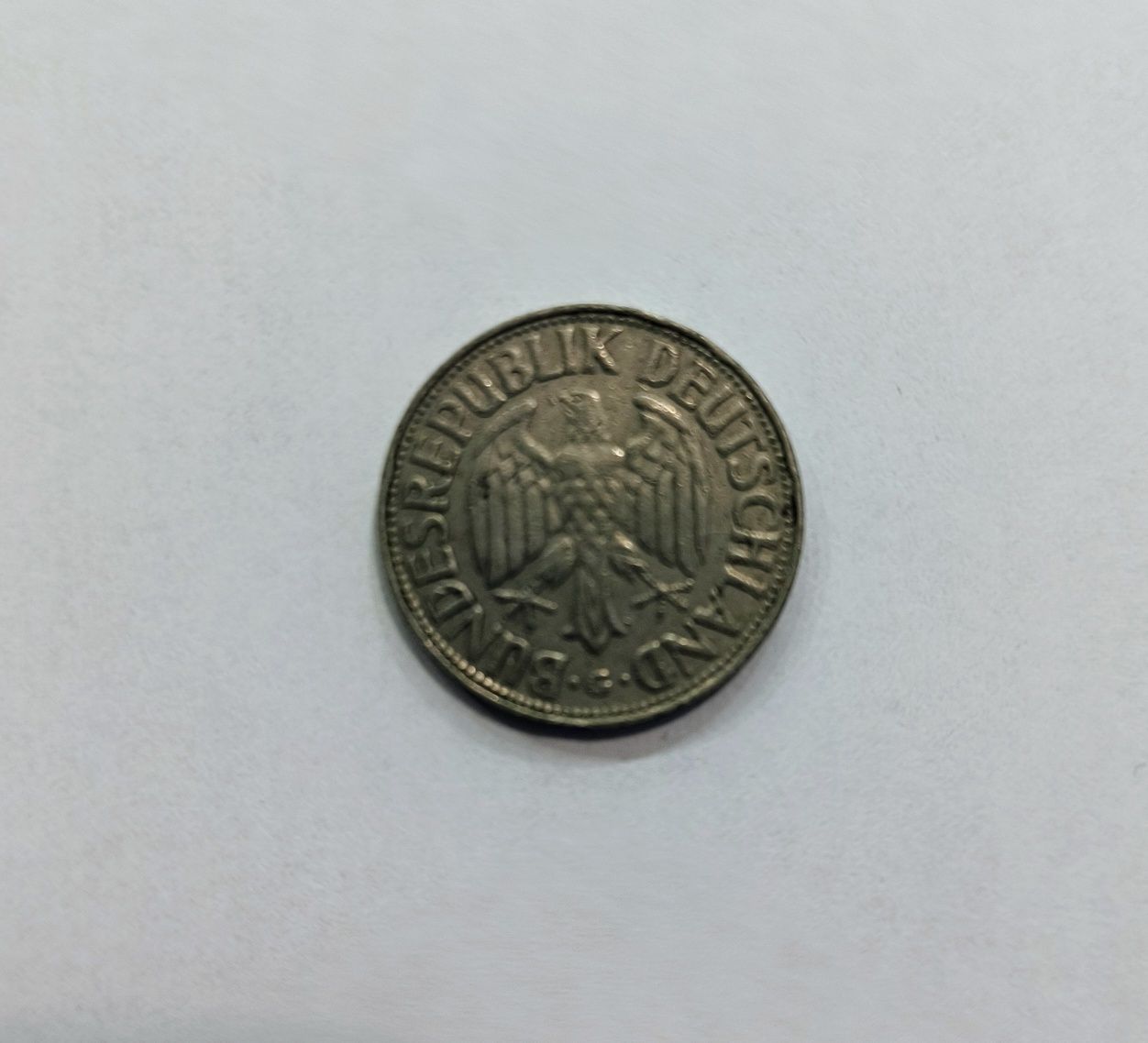 1 DM marka niemiecka 1957 mennica Karlsruhe
