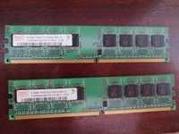 2 placas RAM de 512MB cada