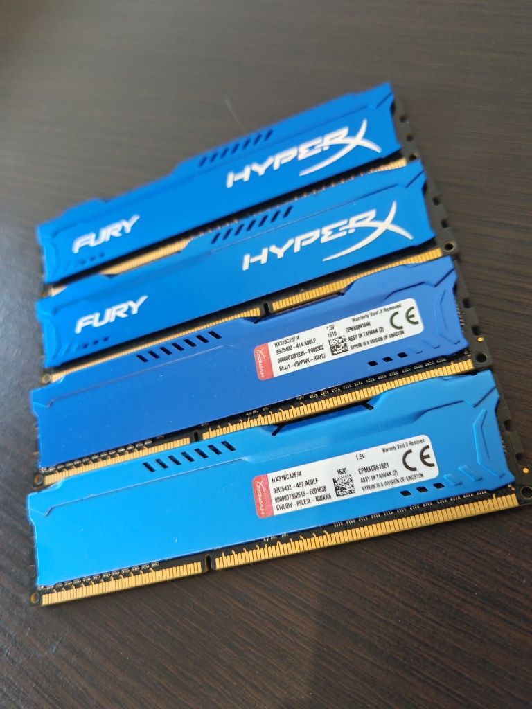 Kingston DDR3 16gb (4*4gb) HyperX Fury Blue