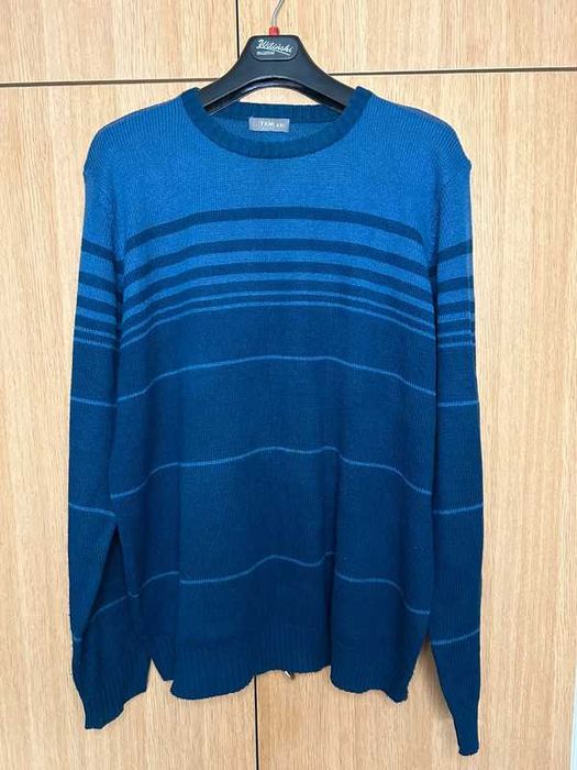 Sweter męski XXL jesienny zimowy autumn ciepły TXM fashion blue TXM
