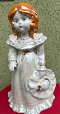 Unikat duża figurka lalka vintage PRL Chodzież Ćmielów 33 cm