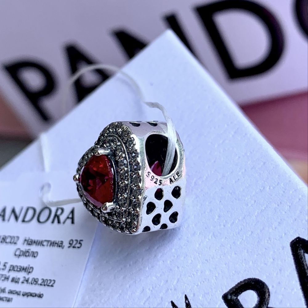 Шарм Пандора оригінал «Червоне серце» Pandora намистина підвіска