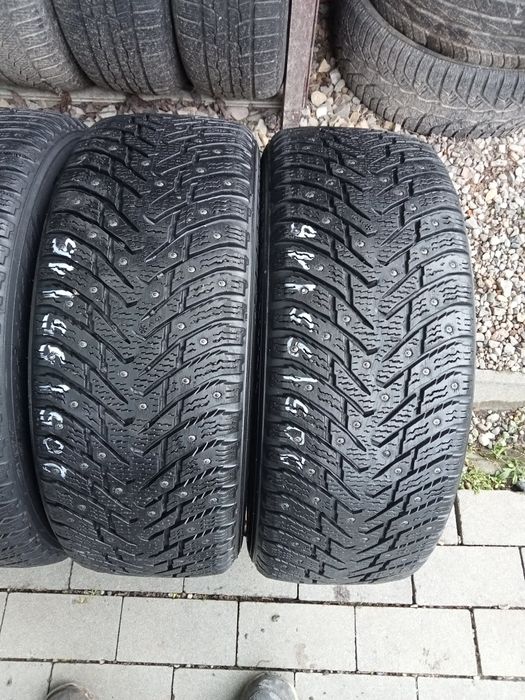 4x Opony Używane 205/55R16 Zimowe Nokian z kolcami