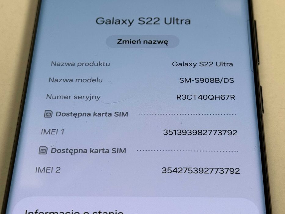 Samsung Galaxy S22 Ultra 5G 128GB Czarny GWARANCJA
