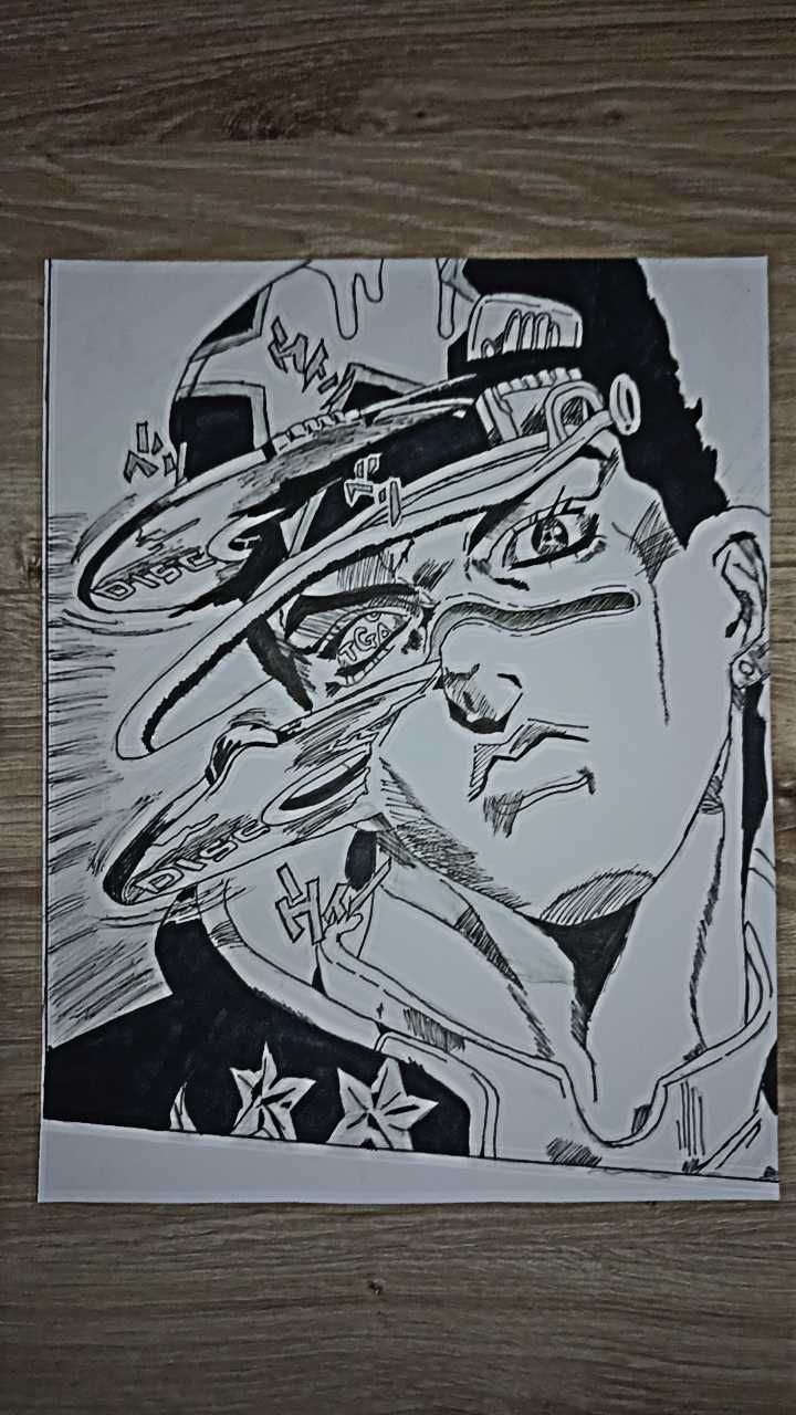 Jotaro Jojo's Bizzare Adventure rysunek kartka A3