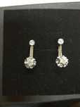 Brincos ouro branco com diamantes