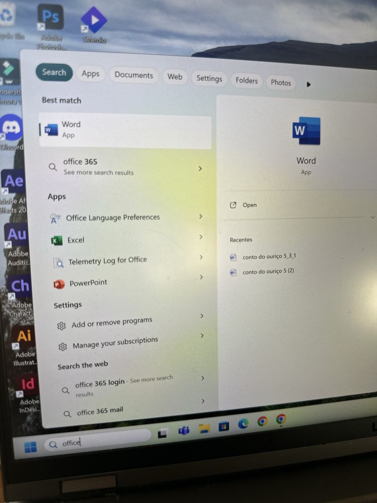 Lenovo Legion 5 Pro 16’’ c/ programas Adobe e Windows 11