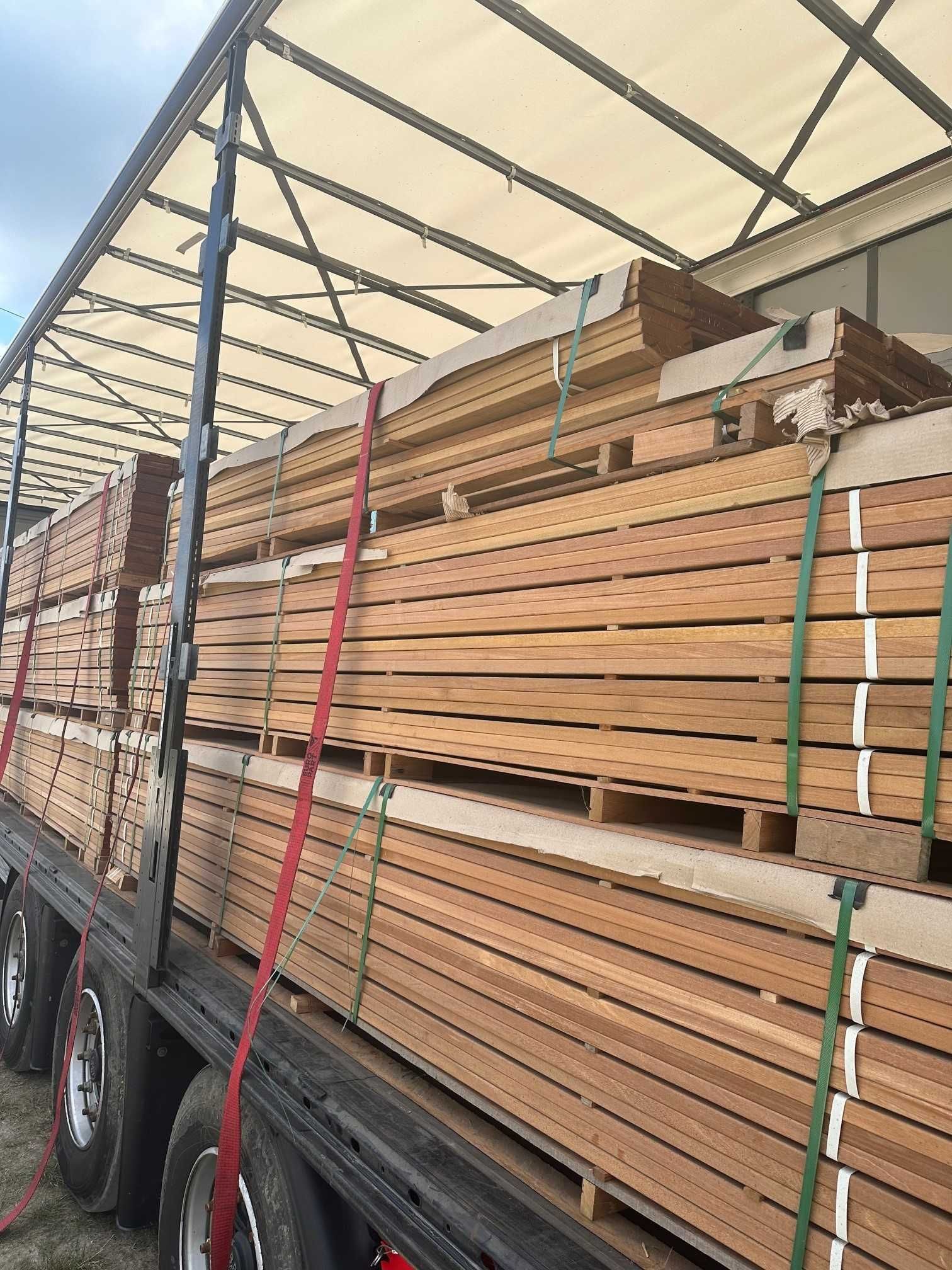 Deska tarasowa bangkirai 25x145 profil drobny-gładki dł. 398 cm