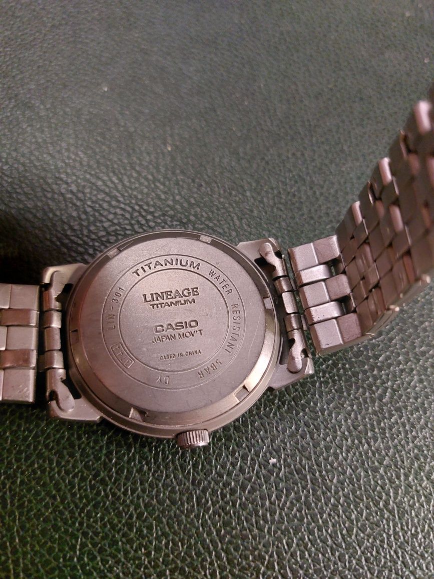 Casio LineAge Titanium LIN-301 часы, кварц, титан, фазы луны, Оригинал