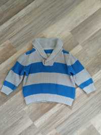 Sweter w paski 9-12 m-cy