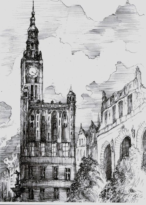 Cykl trzech prac pt."Gdańsk w grafice "