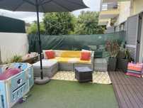 Sofa modular e mesa de exterior
