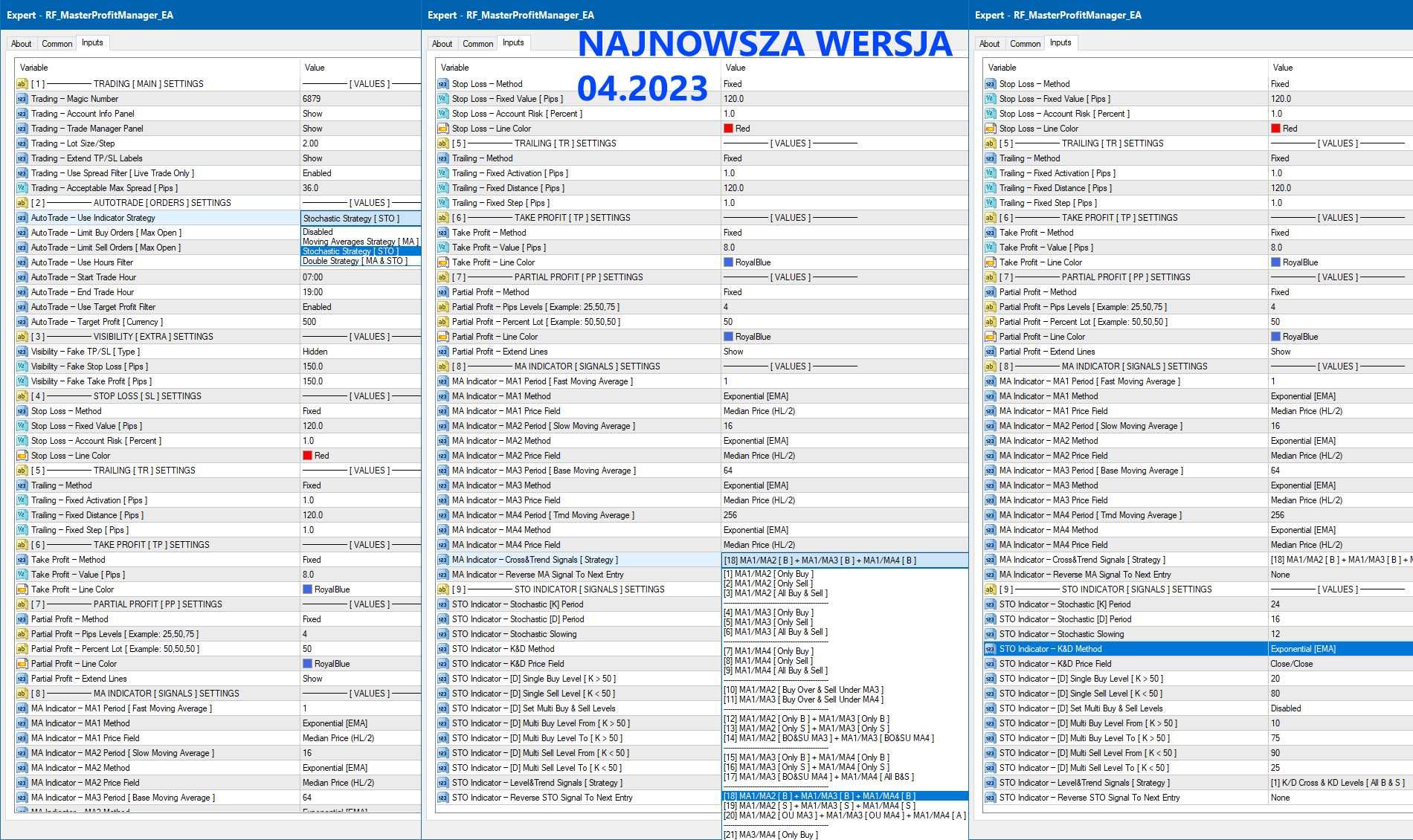 Robot Forex Zarządzanie Handlem, Kontrola Pozycji