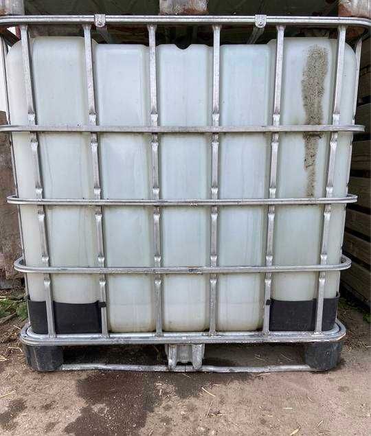 Mauser 1000l uszkodzony IBC zbiornik na wodę odpady złom 100x120x125cm