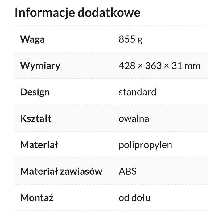 Deska sedesowa + szczotka WC + uchwyt na papier