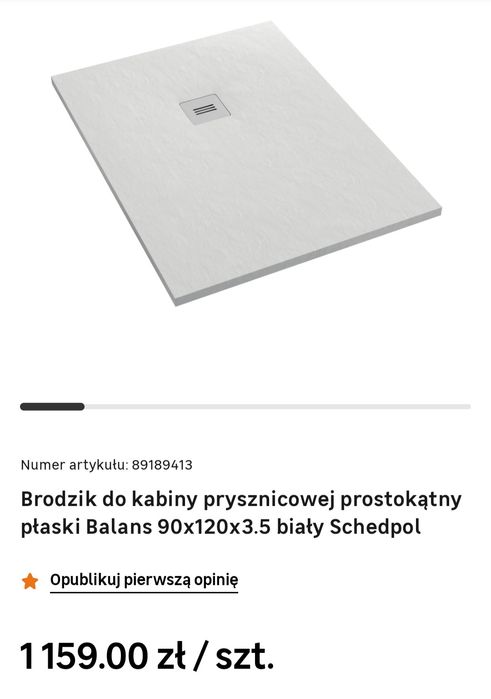 Brodzik 120x90cm