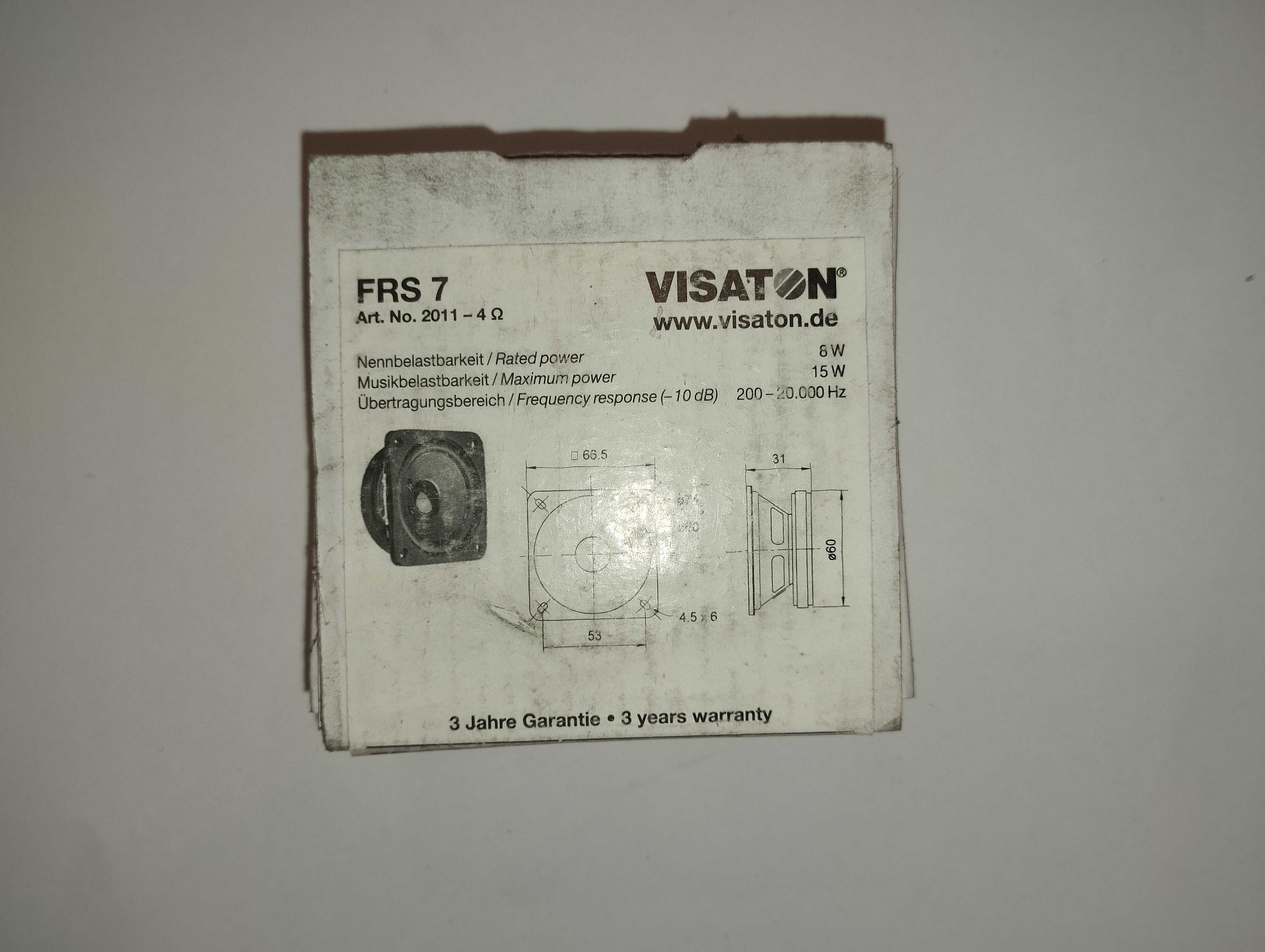 Głośnik szerokopasmowy Visaton FRS-7 15W 4ohm
