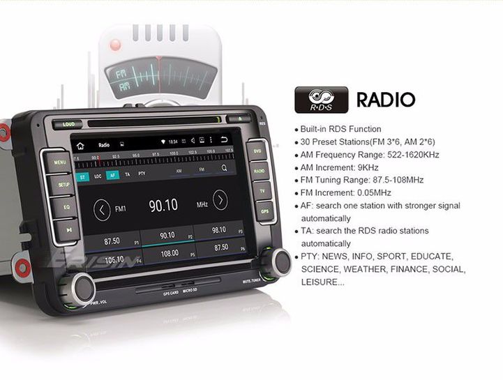 Auto-Rádio VW SEAT SKODA 2 din android 14 64GB dvd OctaCore