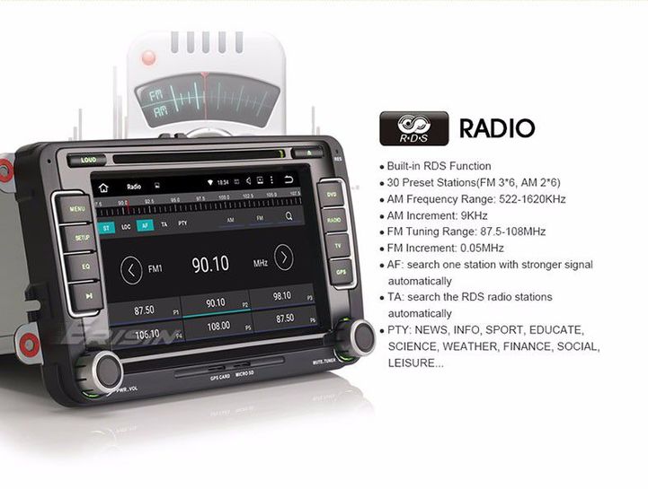 Auto-Rádio VW SEAT SKODA 2 din android 13 64GB dvd OctaCore