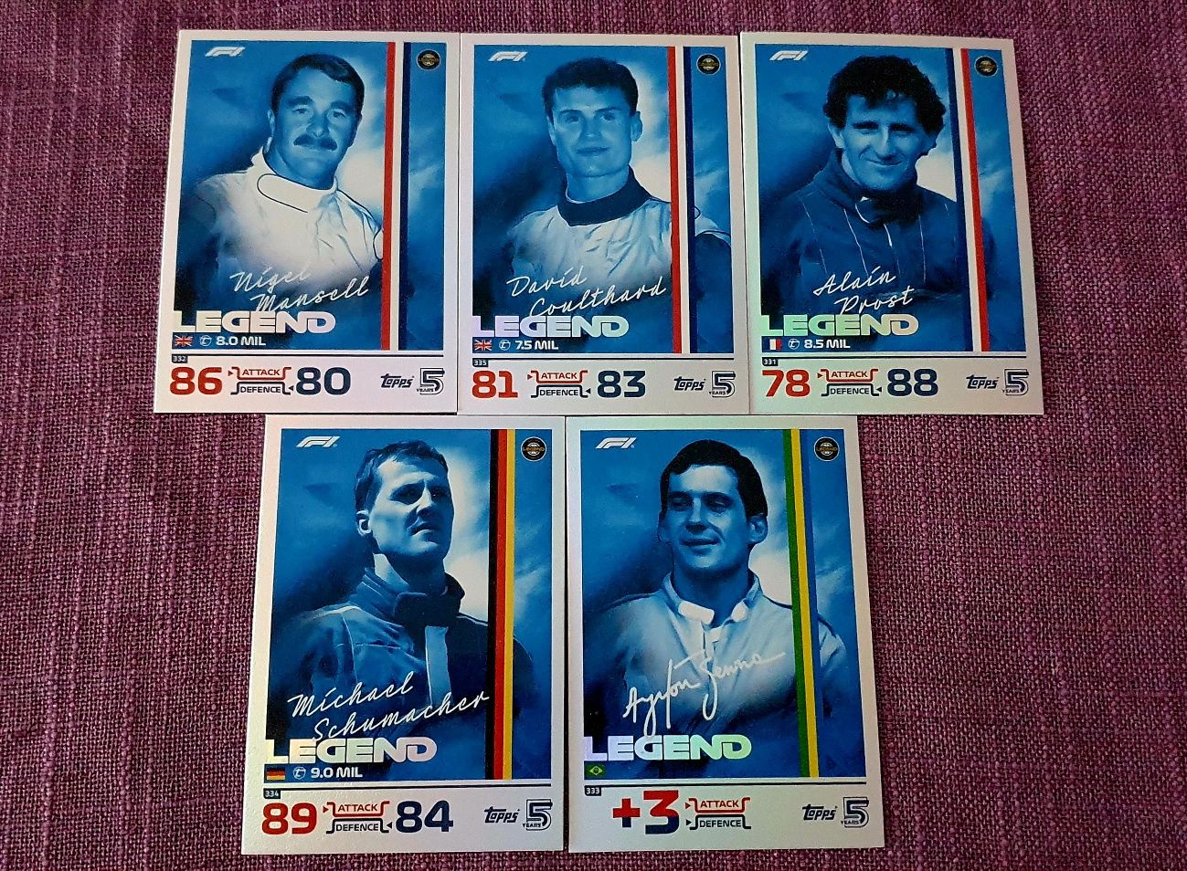 F1 - Karty F1 Topps Turbo Attax 2024 Gladiator, 100 Club, Legend, LE
