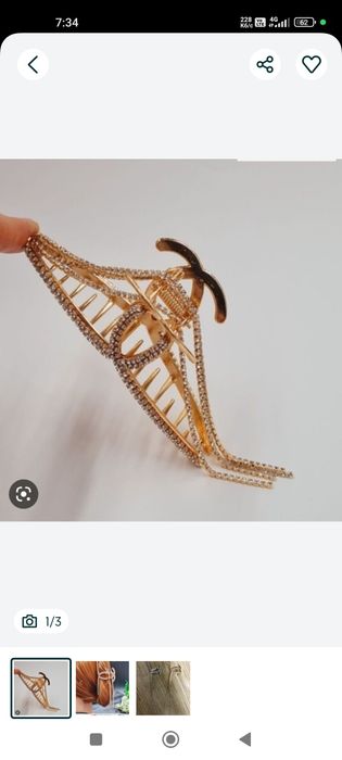 Краб Шанель прикраса заколка для волосся