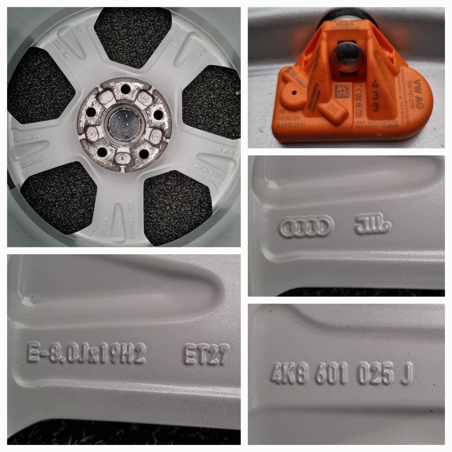 Felgi Alu z czujnikami 19" Audi A7 A5 A6 C8 C7 Q5 5x112 Oryginalne